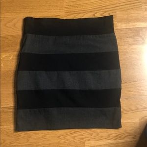 Black and Gray Mini Skirt